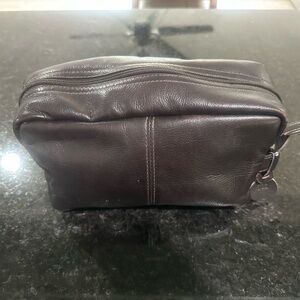 Mori Duardo Dark Brown Leather Toiletry Bag for Men